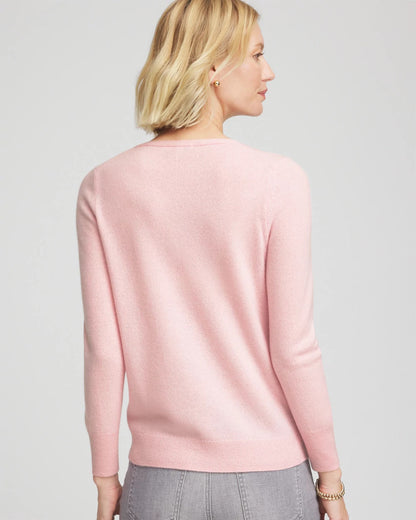 Chico's Women | Relaxed V-Neck Cashmere Sweater BLUSHED