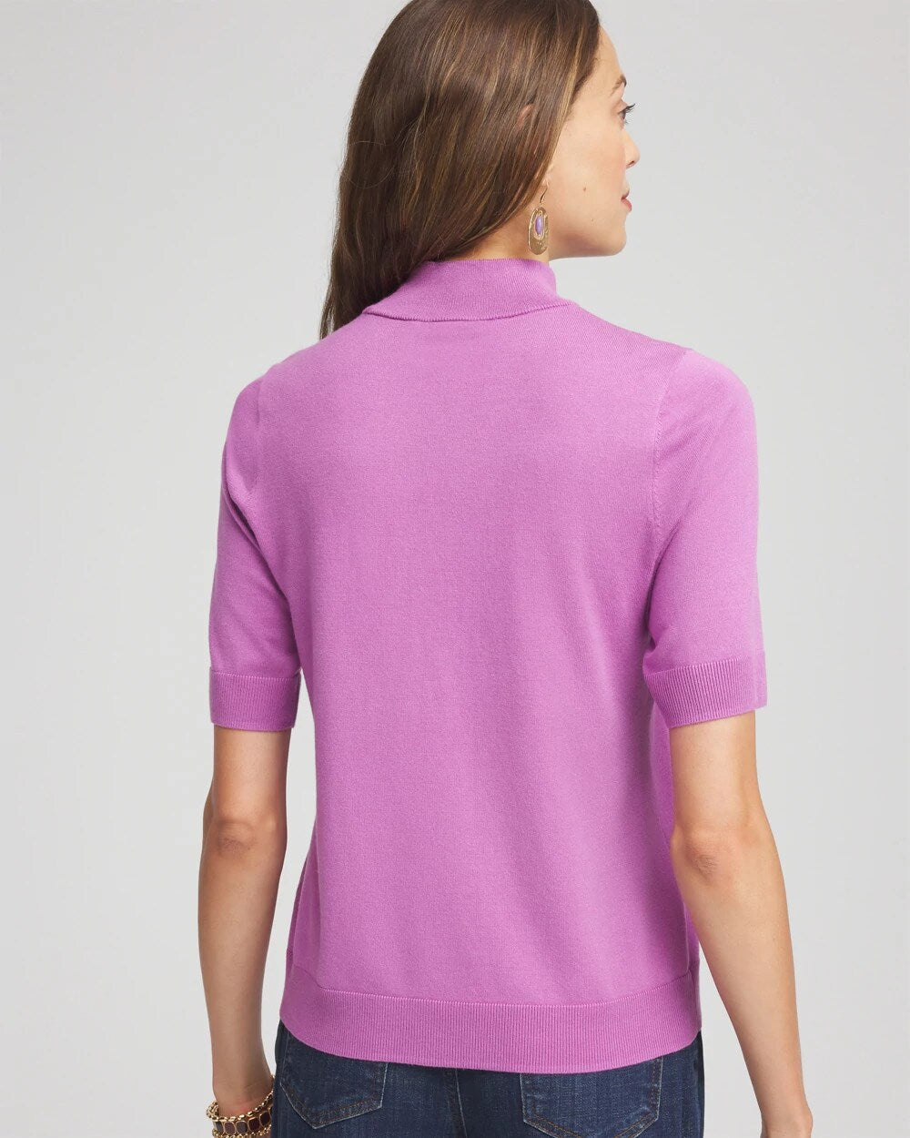 Chico's Women | Ella Elbow Sleeve Mockneck Sweater GOOSEBERRY