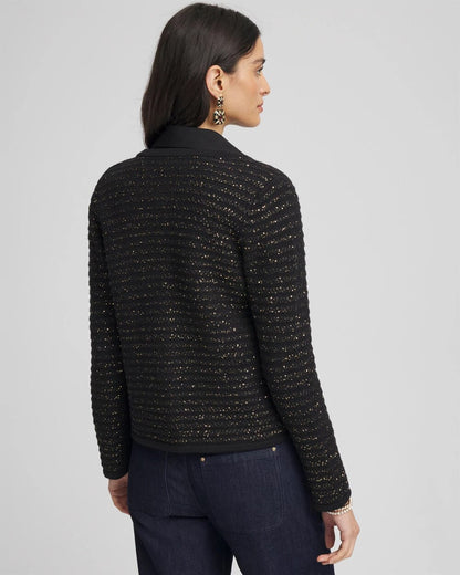 Chico's Women | Shine Cropped Cardigan BLACK