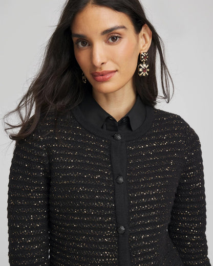 Chico's Women | Shine Cropped Cardigan BLACK