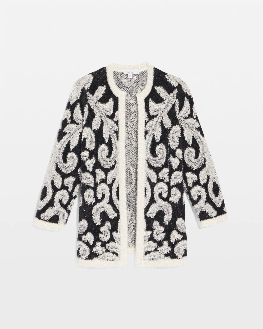 Chico's Women | Abstract Fuzzy Cardigan BLACK