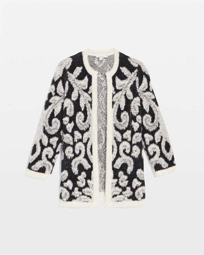 Chico's Women | Abstract Fuzzy Cardigan BLACK