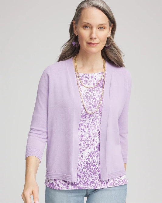 Chico's Women | Summer Romance Short Cardigan GENTLE LAVENDER
