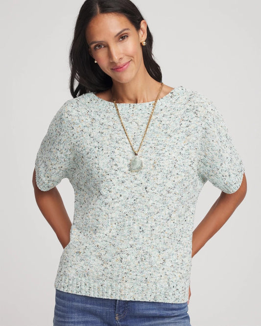 Chico's Women | Textured Dolman Pullover Sweater BLUE MENTHE