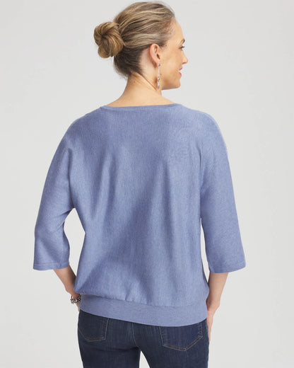 Chico's Women | Dolman V-Neck Sweater BLUE LOTUS