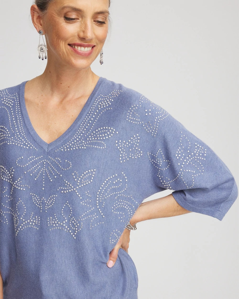 Chico's Women | Dolman V-Neck Sweater BLUE LOTUS