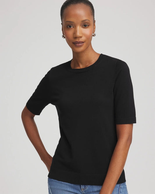 Chico's Women | Ella Classic-Fit Sweater Tee BLACK