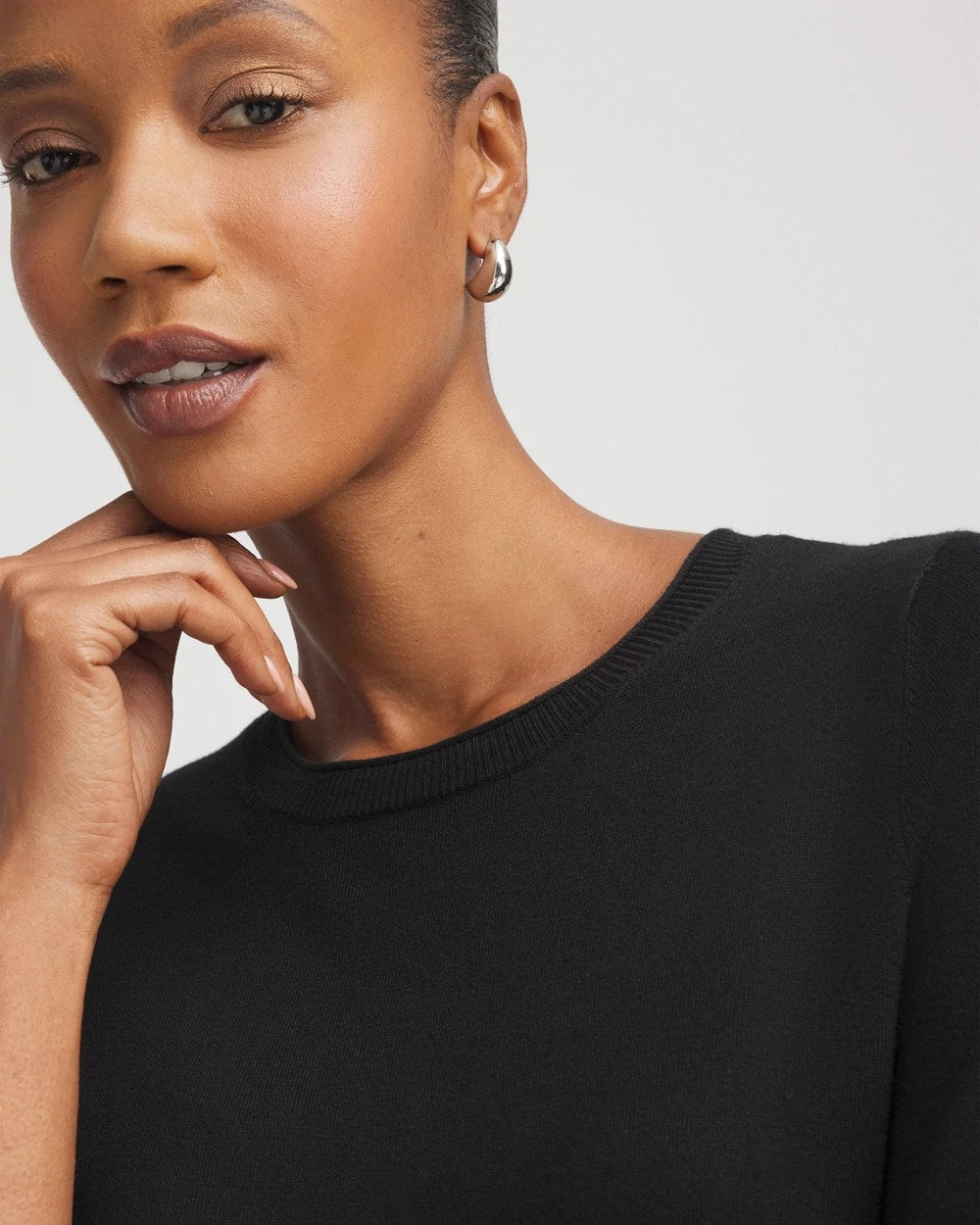 Chico's Women | Ella Classic-Fit Sweater Tee BLACK