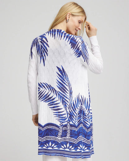 Chico's Women | Island Motif Pointelle Long Cardigan ALABASTER