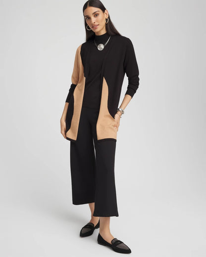 Chico's Women | Intarsia Colorblock Cardigan BLACK