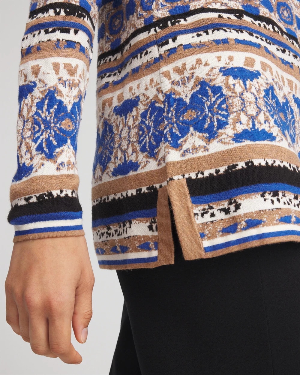Chico's Women | Animal Fair Isle Cardigan ENGLISH CREAM