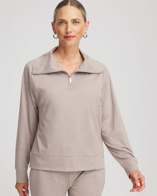 Chico's Women | Zenergy® Cloud Half-Zip Pullover Top ROCKY MOUNTAIN