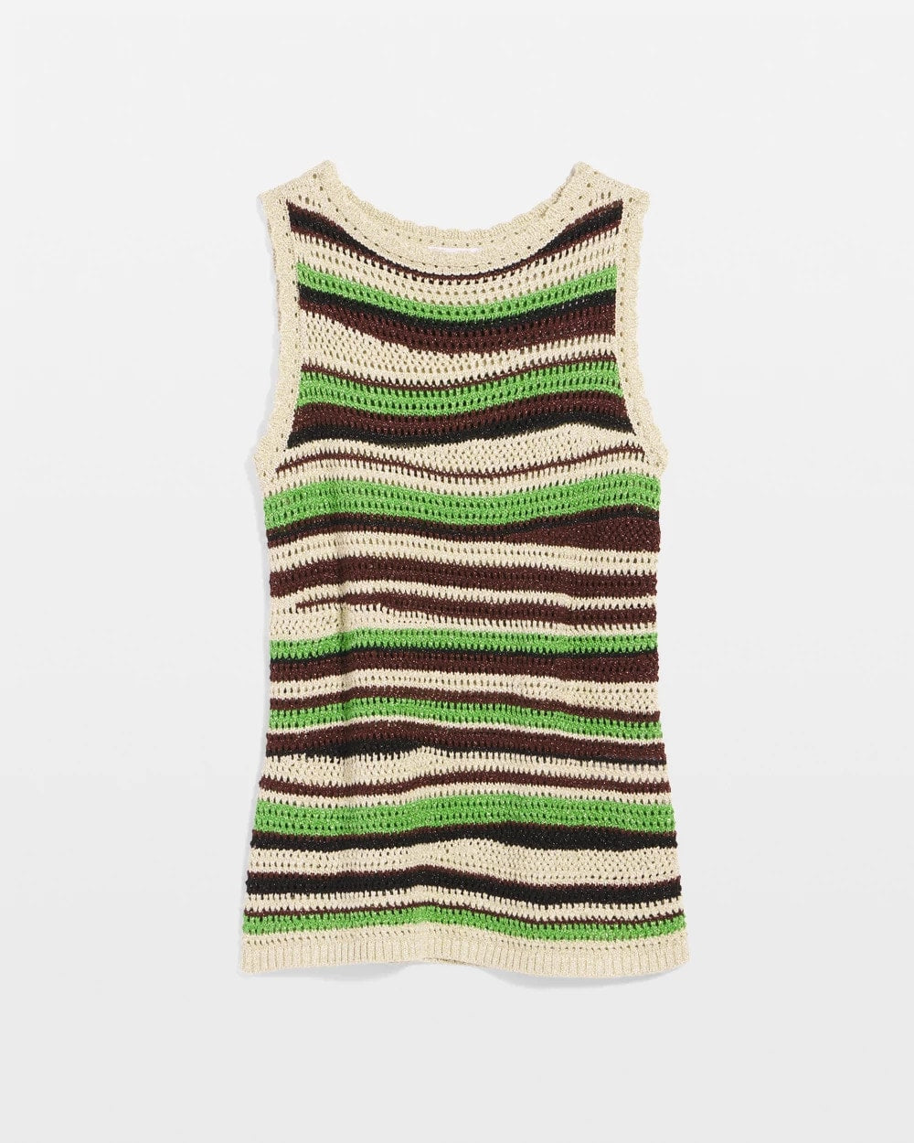 Chico's Women | Contemporary Striped Sweater Tank SALTED LIME