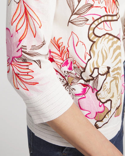 Chico's Women | Summer Romance Floral Cardigan ECRU