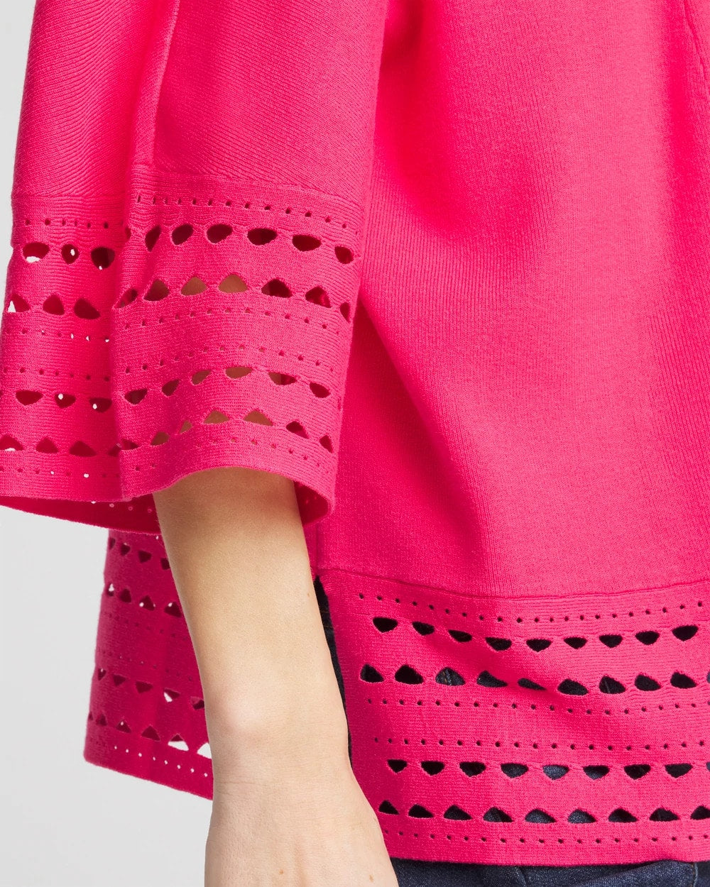 Chico's Women | Cutout Open-Front Cardigan DRIED ROSES