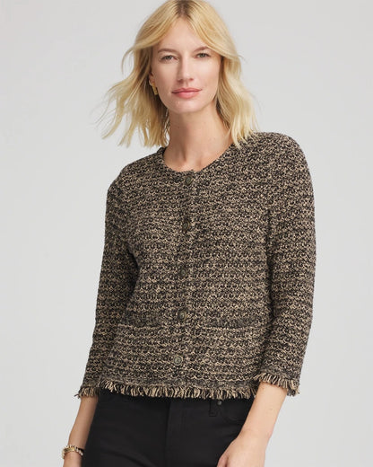 Chico's Women | Tweed Cropped Jacket BLACK
