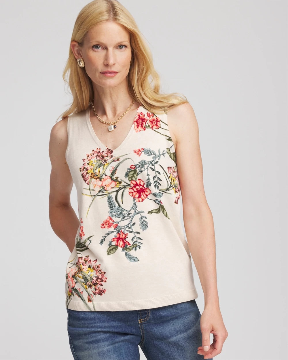 Chico's Women | Ella Printed Sweater Tank MULTI