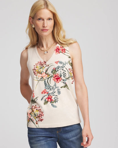 Chico's Women | Ella Printed Sweater Tank MULTI