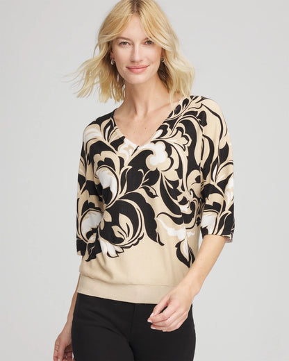 Chico's Women | Printed Dolman Sweater NEUTRAL