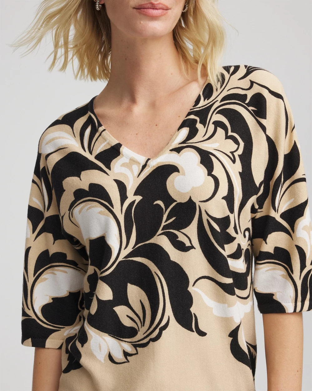 Chico's Women | Printed Dolman Sweater NEUTRAL
