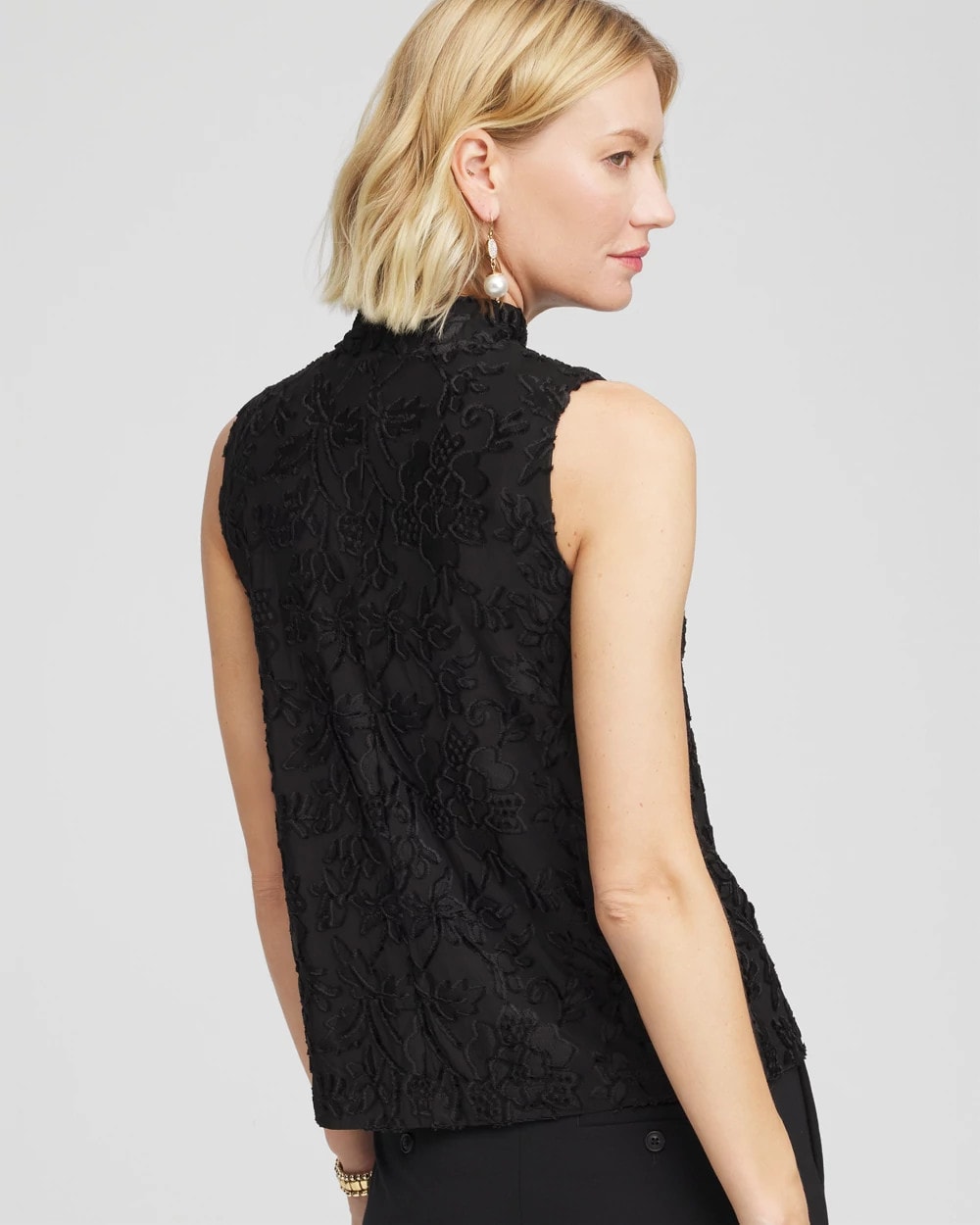 Chico's Women | Burnout Mockneck Tank BLACK