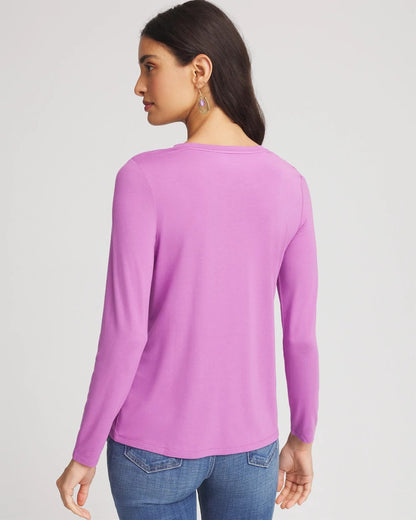 Chico's Women | Foiled Touch of Cool™ Layering Tee GOOSEBERRY