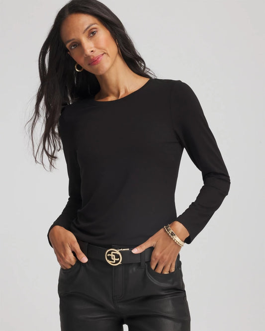 Chico's Women | Touch of Cool™ Layering Tee BLACK