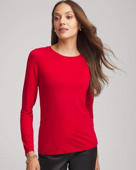 Chico's Women | Touch of Cool™ Layering Tee CARMINE RED