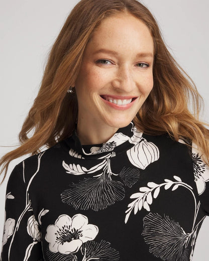 Chico's Women | Touch of Cool™ Mockneck Layering Tee BLACK