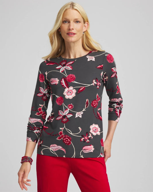 Chico's Women | Touch of Cool™ Layering Tee GRAPHITE GRAY