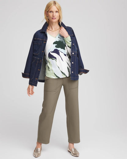 Chico's Women | Sea-Print Touch of Cool™ Layering Tee SAGE MEADOW
