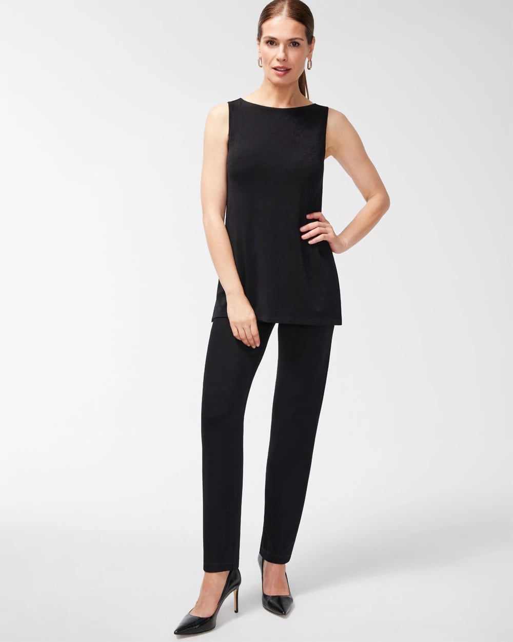 Chico's Women | Travelers™ Classic Side-Slit Tank TRAVELERS BLACK