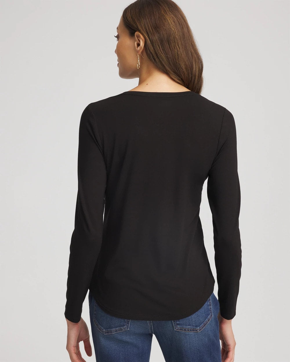 Chico's Women | Touch of Cool™ V-Neck Layering Tee BLACK