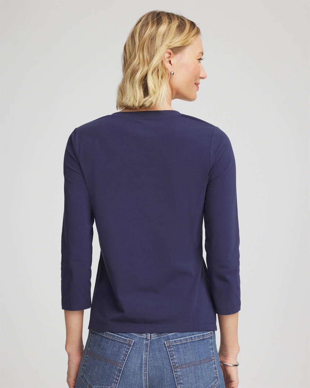 Chico's Women | 3/4 Sleeve Perfect Tee PASSPORT BLUE