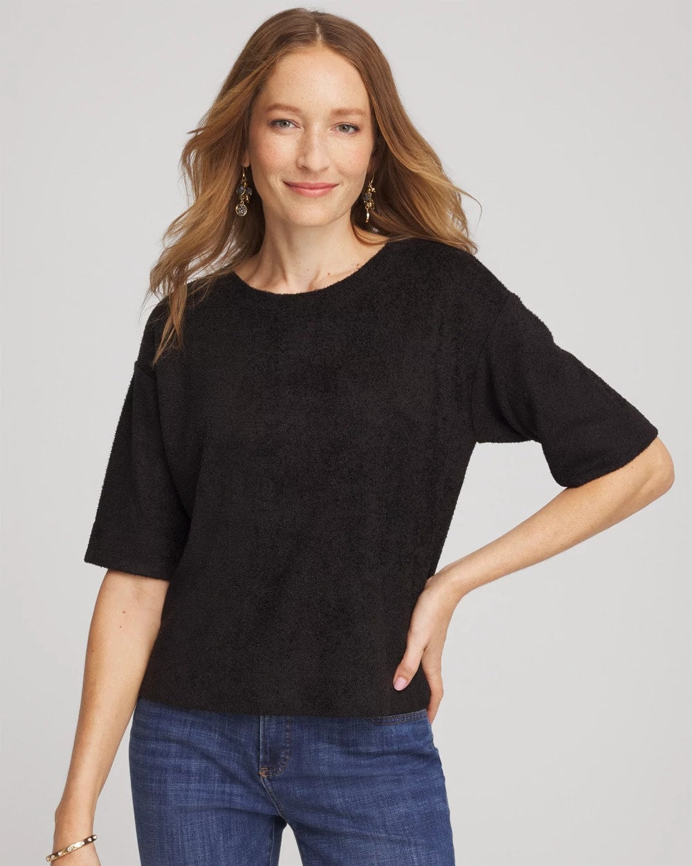 Chico's Women | Cozy Crewneck Tee BLACK