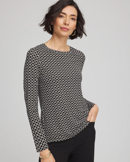 Chico's Women | Touch of Cool™ Crewneck Layering Tee BLACK