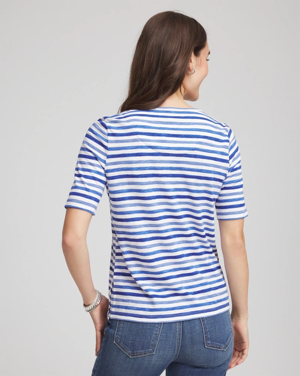 Chico's Women | Slub Short Sleeve Tee BLUE PEARL