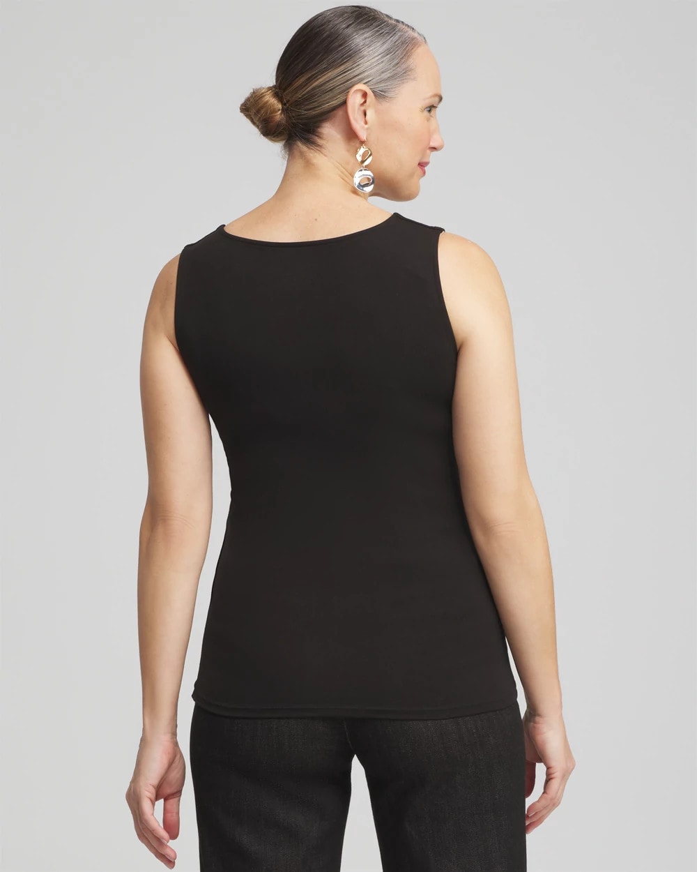 Chico's Women | Contour Cotton™ Square Neck Tank BLACK