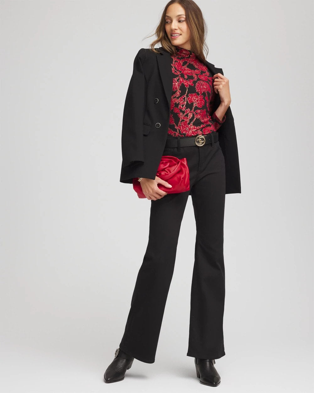 Chico's Women | Touch of Cool™ Mockneck Layering Tee CARMINE RED