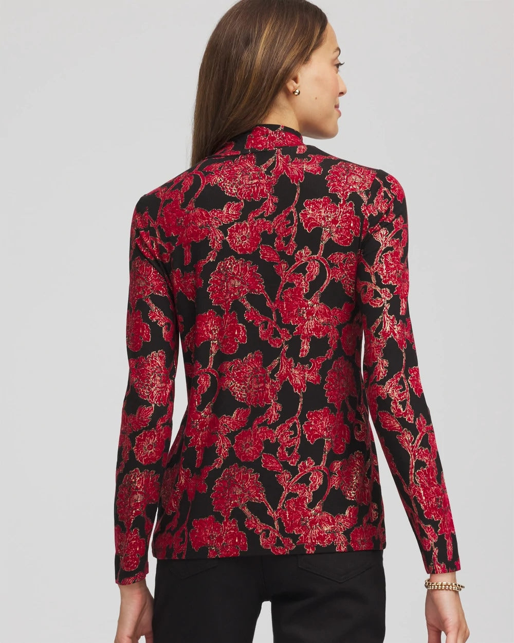 Chico's Women | Touch of Cool™ Mockneck Layering Tee CARMINE RED