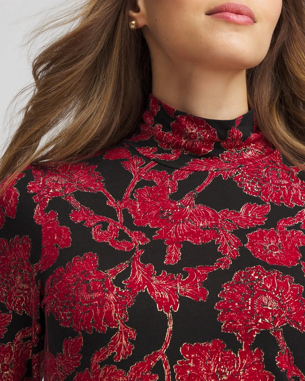 Chico's Women | Touch of Cool™ Mockneck Layering Tee CARMINE RED