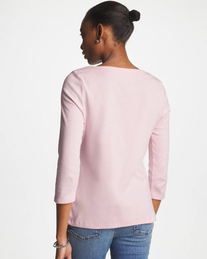 Chico's Women | Pima 3/4 Sleeve Tee SWEET BLOSSOM