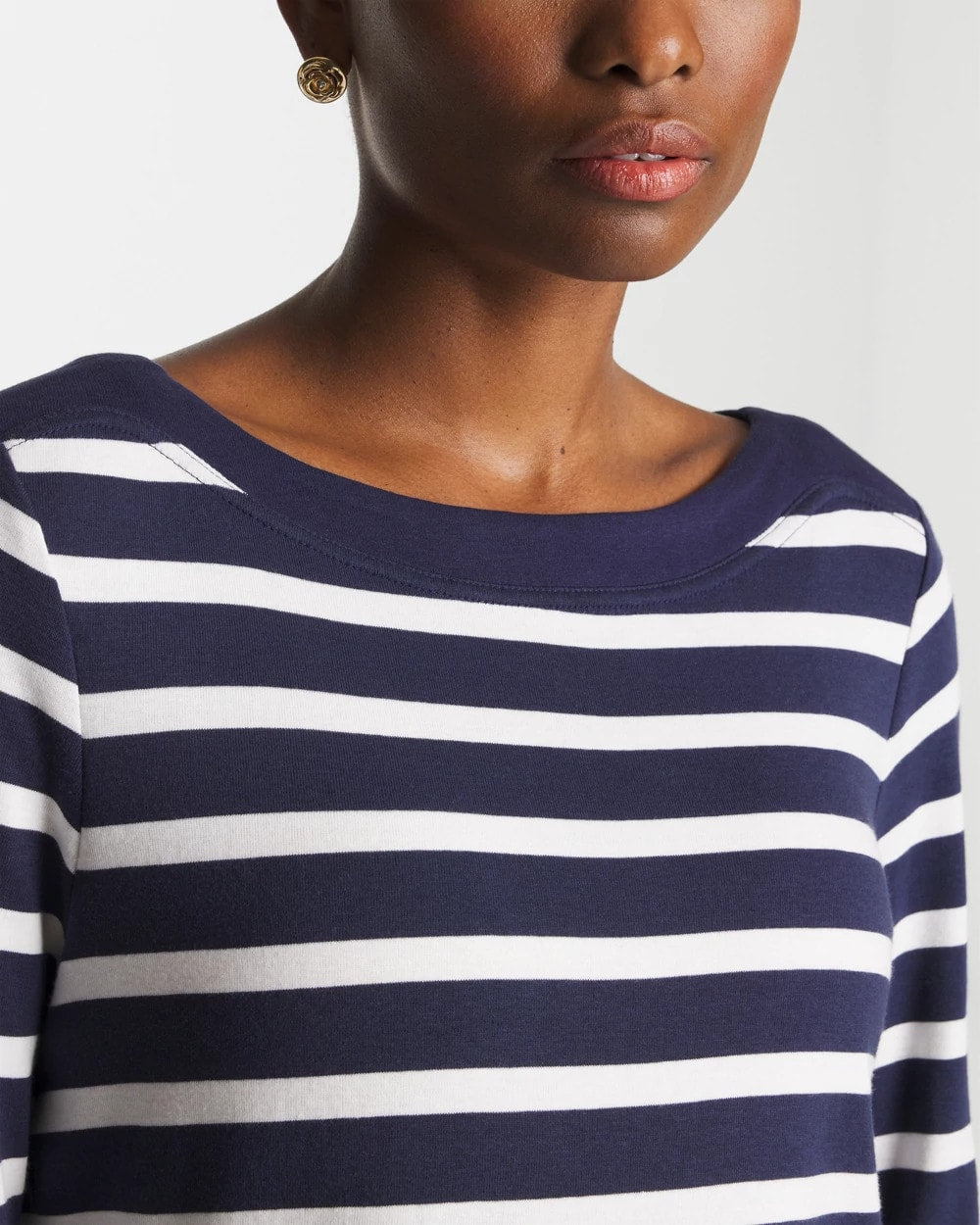 Chico's Women | Pima 3/4 Sleeve Tee PASSPORT BLUE