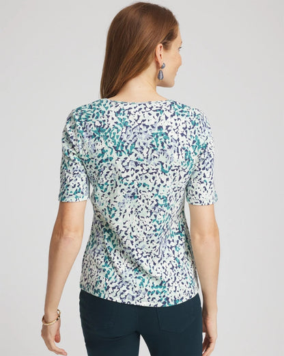 Chico's Women | Pima Cotton Henley Tee INDIGO SKY