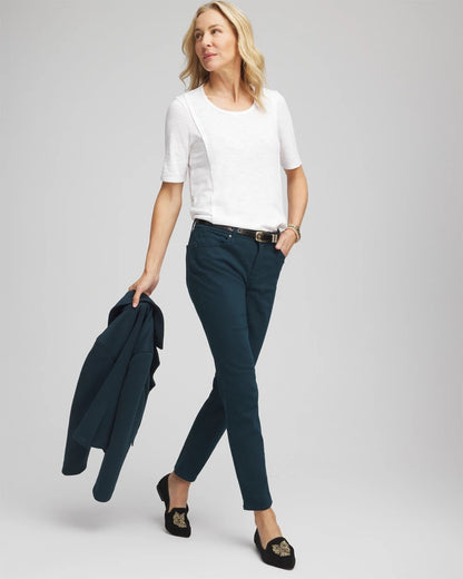 Chico's Women | Slub Paneled Elbow Tee ALABASTER