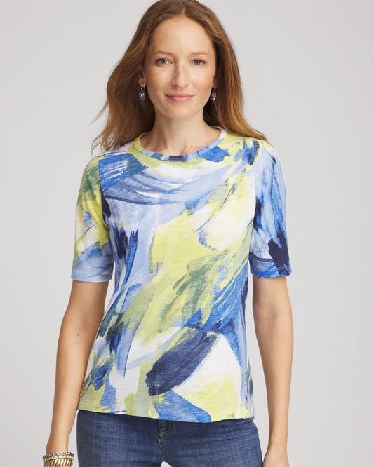 Chico's Women | Slub Short Sleeve Tee ALABASTER