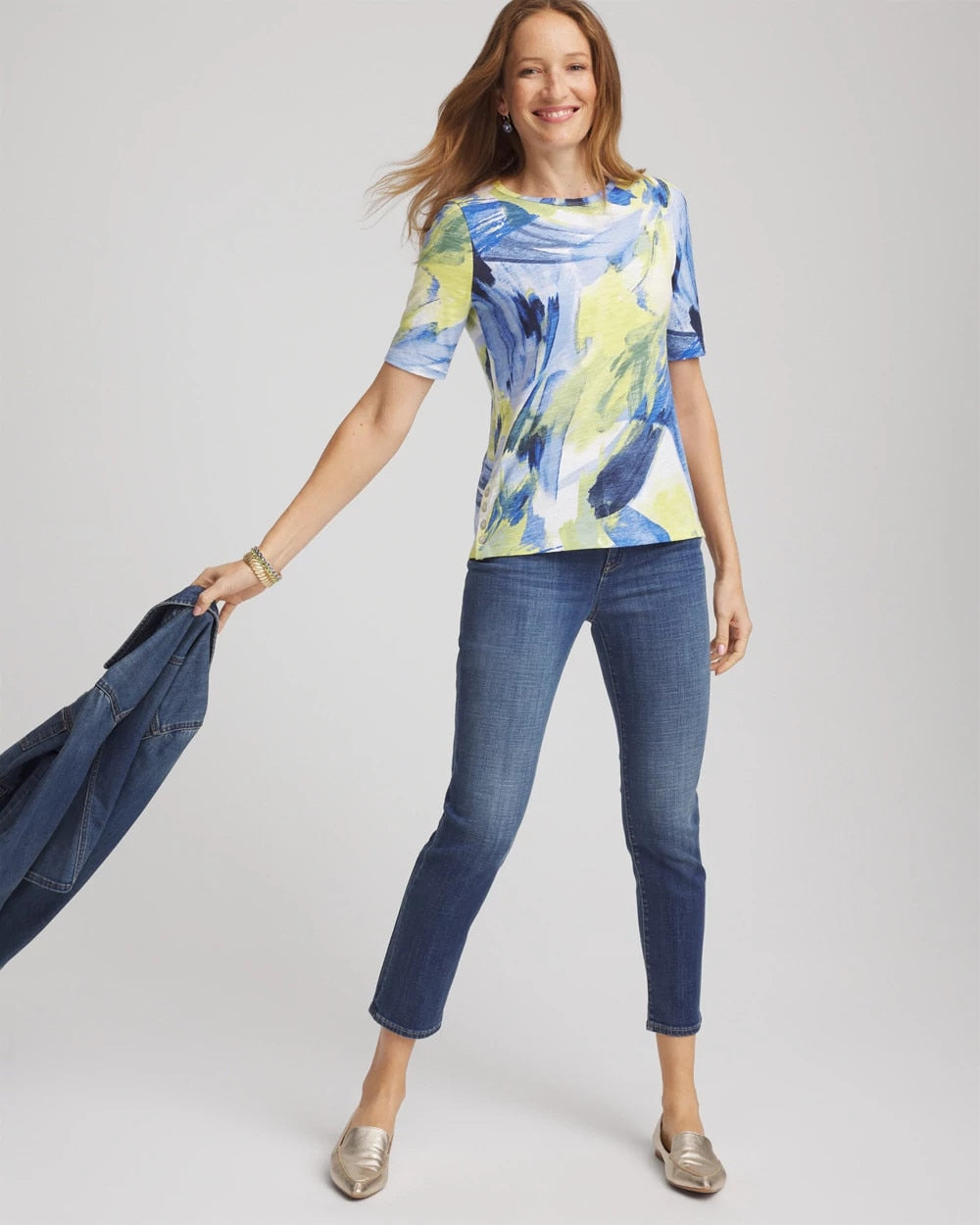 Chico's Women | Slub Short Sleeve Tee ALABASTER