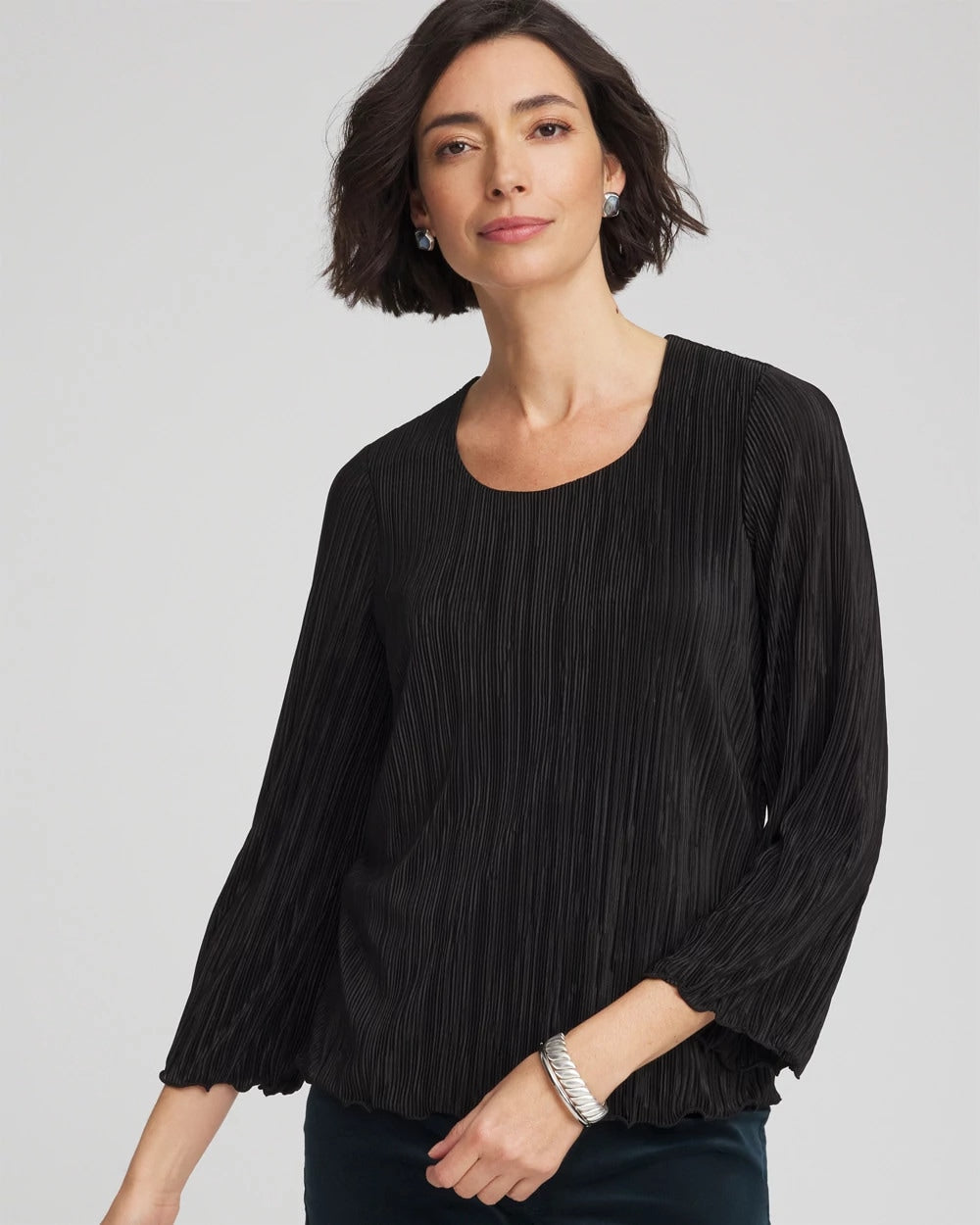 Chico's Women | Bodre Flare Sleeve Top BLACK