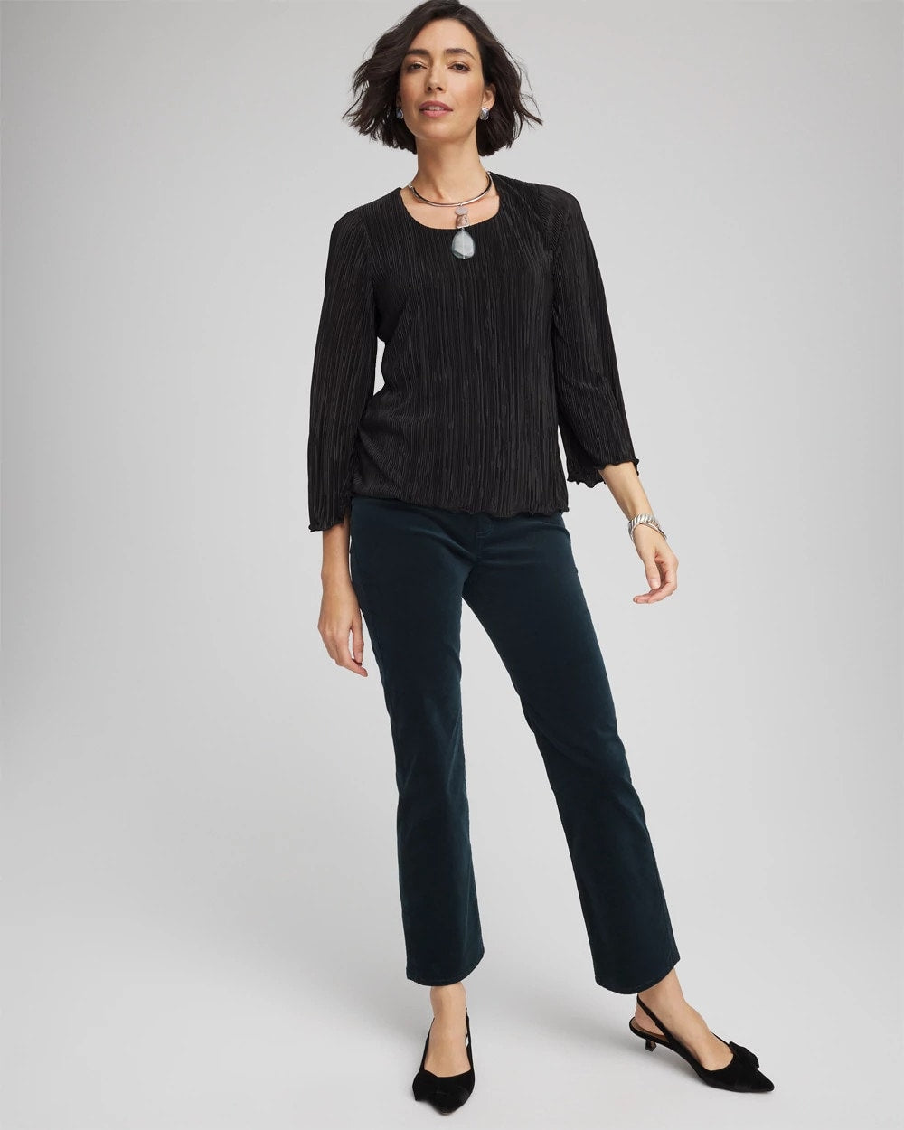 Chico's Women | Bodre Flare Sleeve Top BLACK