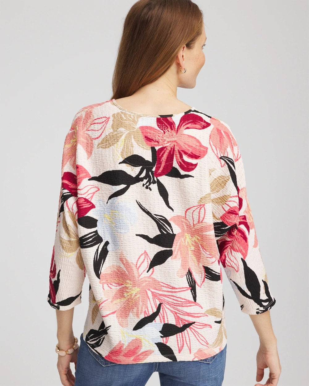 Chico's Women | Textured Tapered Dolman Top FOLKLORIC RED
